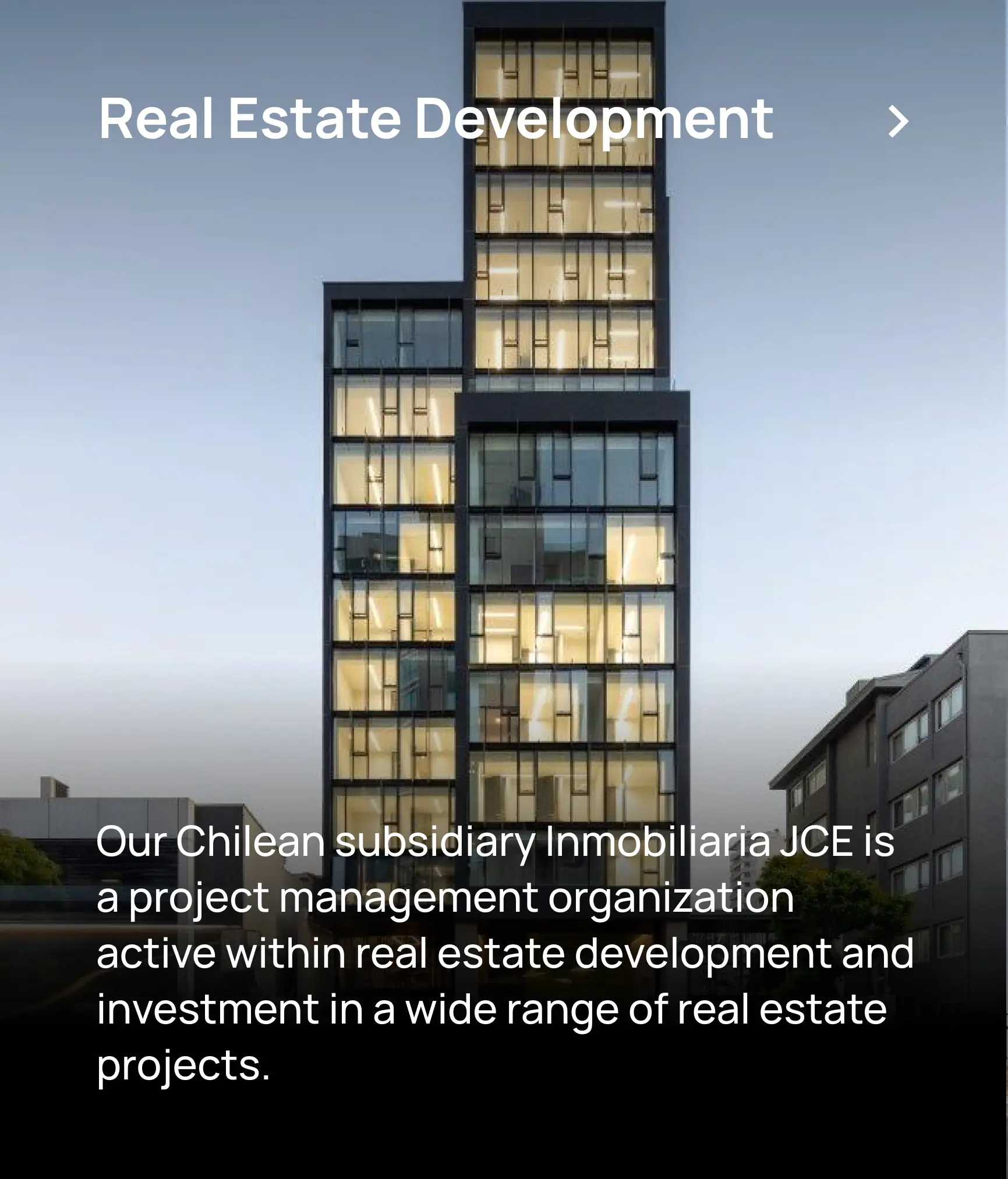 JCE South America English Real Estate Development